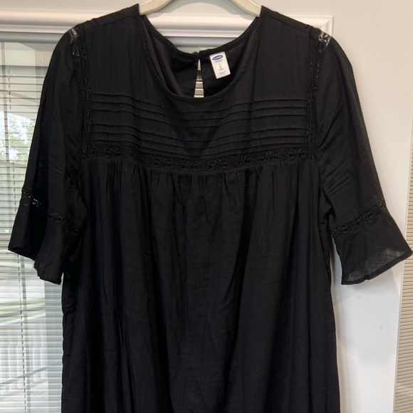 Old Navy Women’s Black Pintucked Shift Dress Size Large Tall - Picture 4 of 11